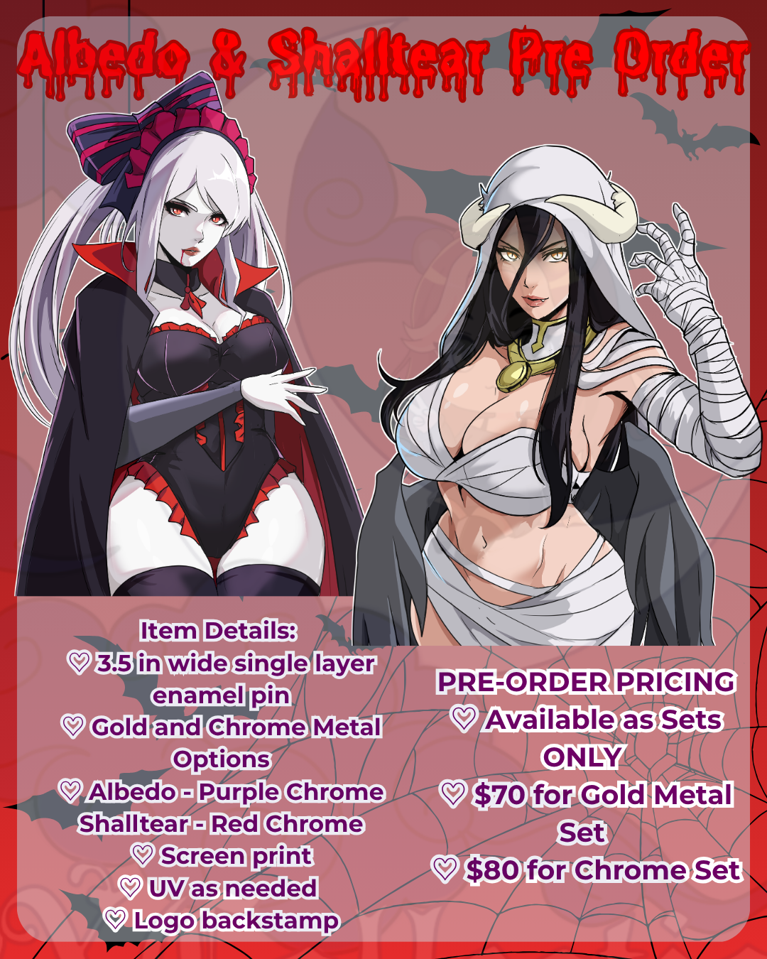 PRE ORDER - Albedo & Shalltear Halloween Set