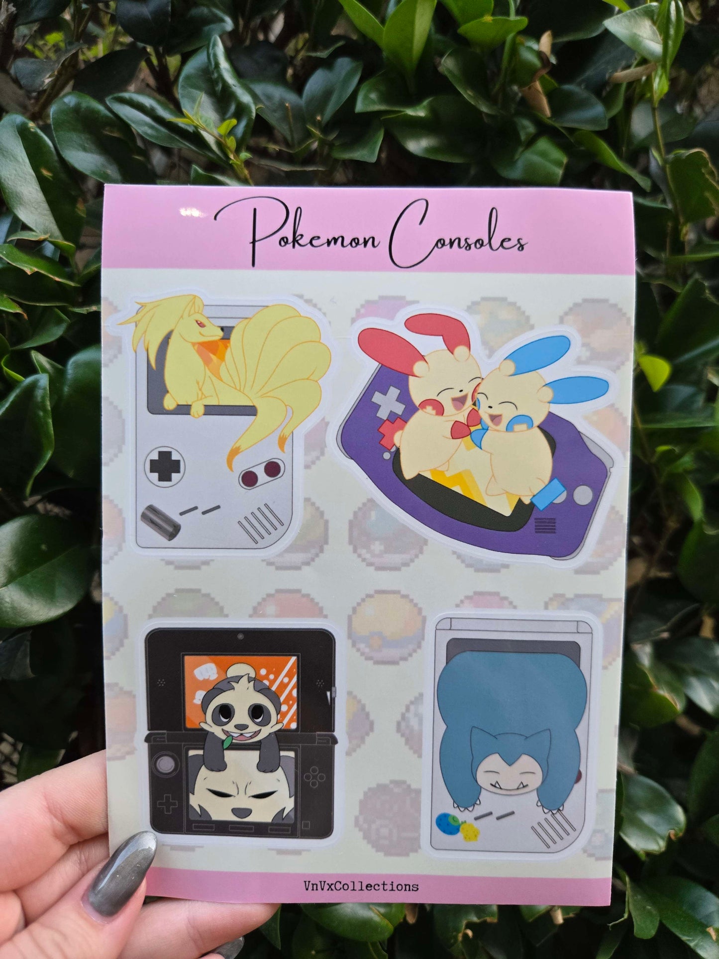 Pokemon Console 5x7 Sticker Sheets