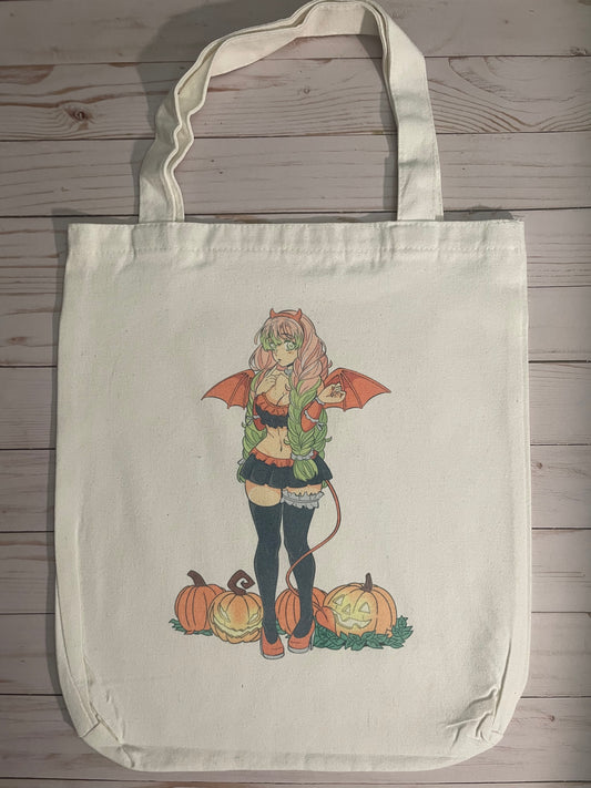 Lil Demon Girl Tote Bag