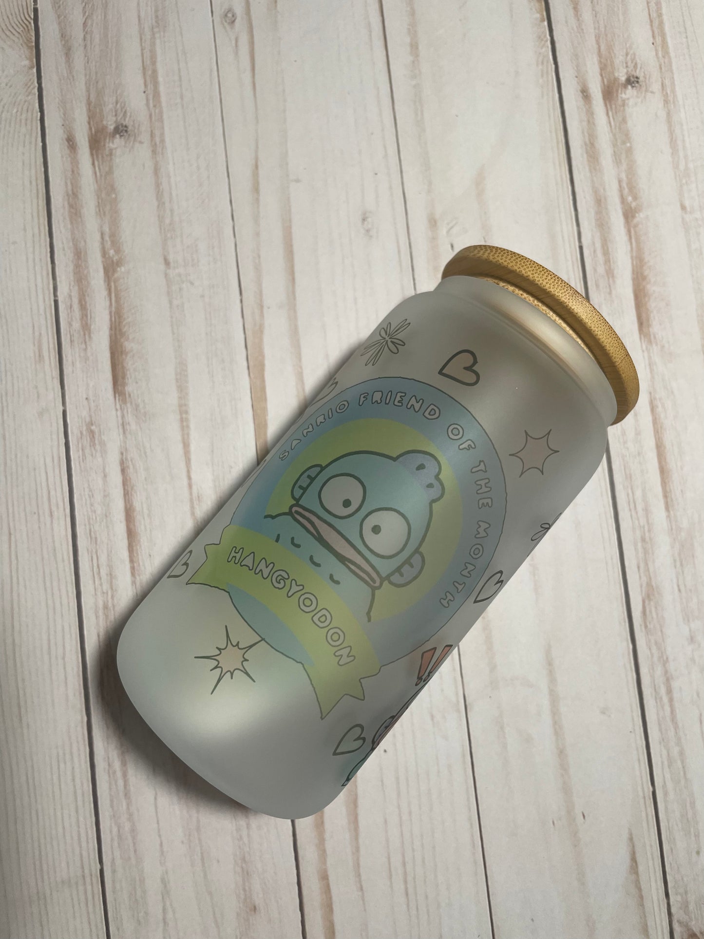 Sanrio Fishy 16 oz Frosted Glass Can