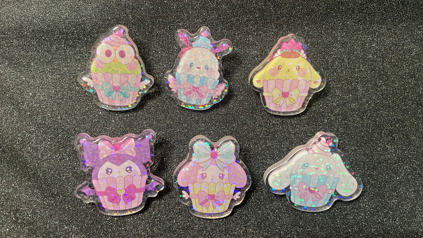 Cupcake Acrylic Pins