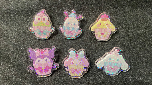 Cupcake Acrylic Pins