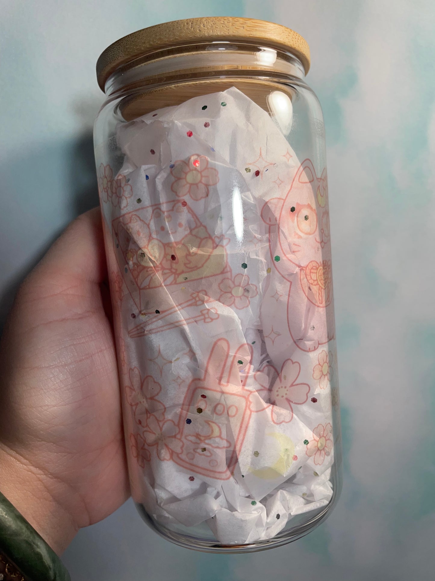 Pastel Moon 16 oz Glass Cans