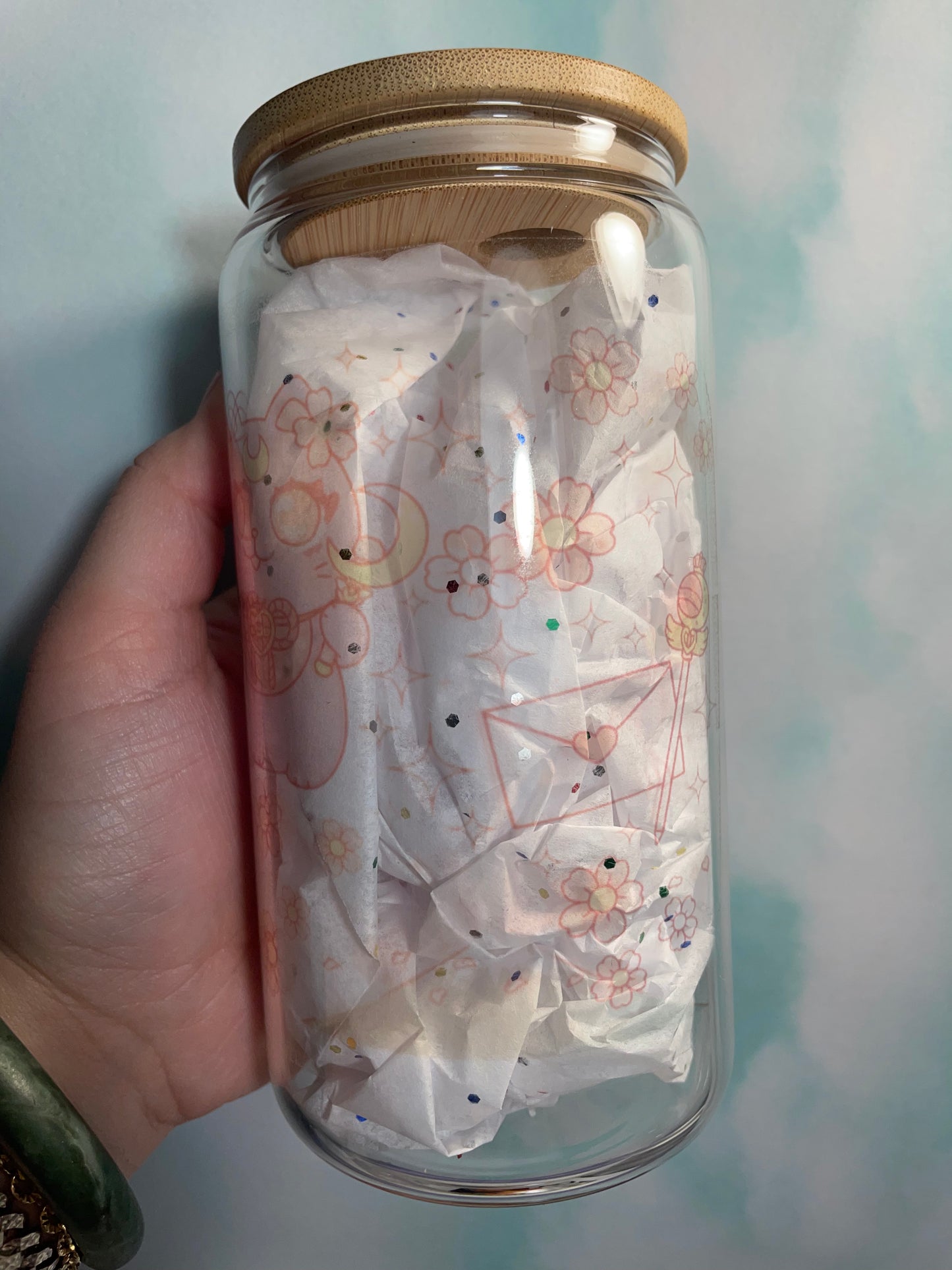 Pastel Moon 16 oz Glass Cans