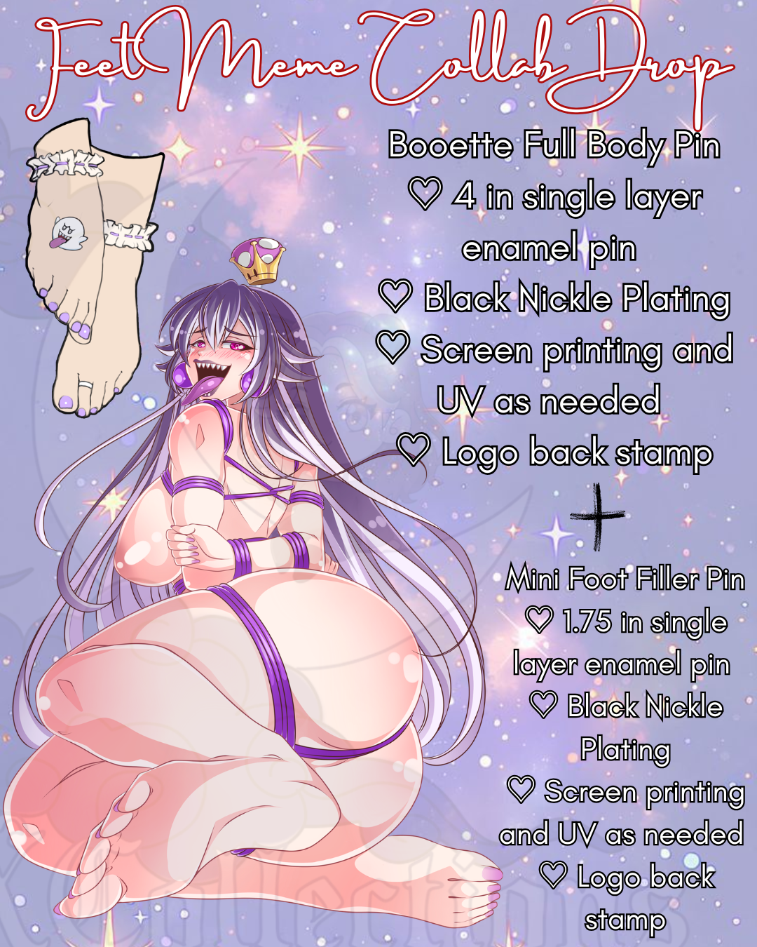 CHROME PRE ORDER: Goth Booette Shibari Foot Collab