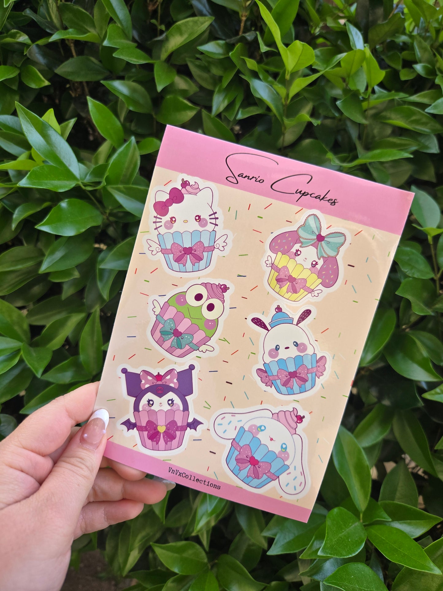 Sanrio Cupcakes 5x7 Sticker Sheet