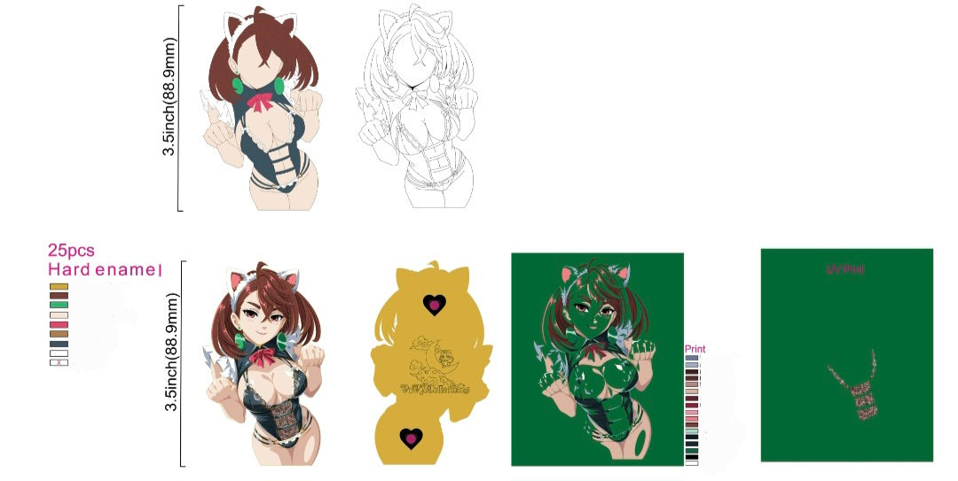 PRE ORDER - Lucky Cat Momo 3.5 in Pin