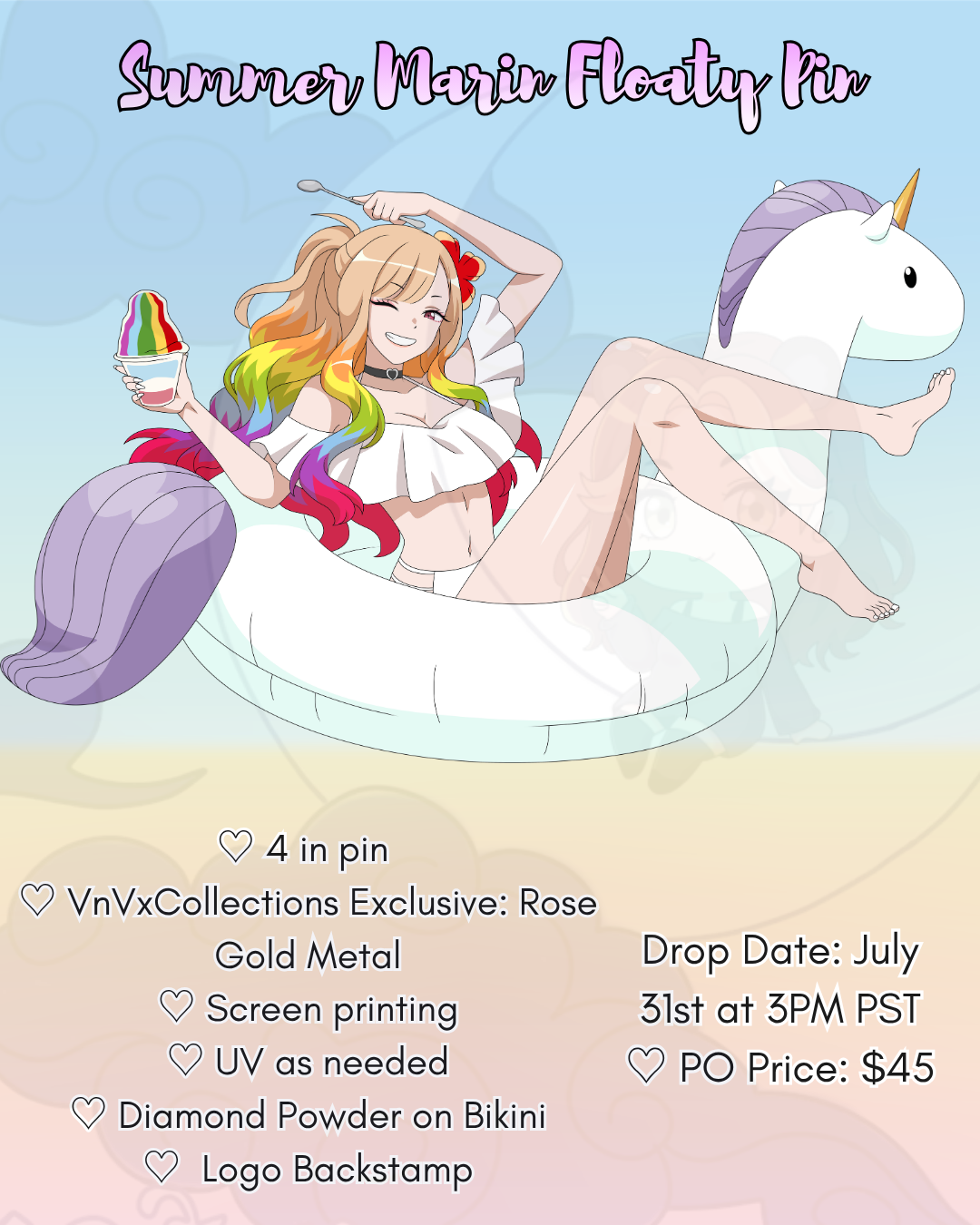 PRE ORDER: Marin Floaty Summer Pin