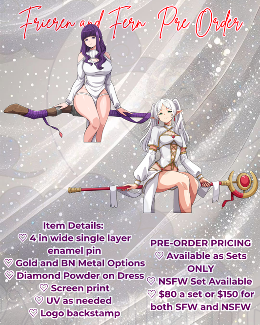 PRE ORDER - Frieren & Fern Staff Pin Set