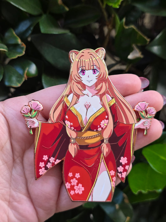 CNY Rapthalia Rose Gold and Chrome Enamel Pin