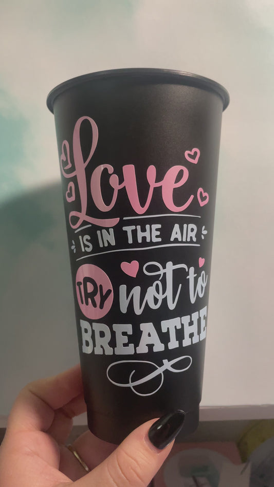 Love Is In The Air Plastic Cold Cup 24oz